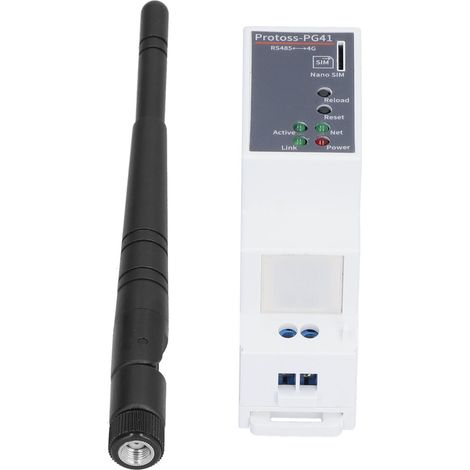Serveur série Ethernet RS485 vers 4G DTU, montage sur rail DIN, CAT1 5 modes 13 bandes, alimentation 9-50V CC. (1/5)
