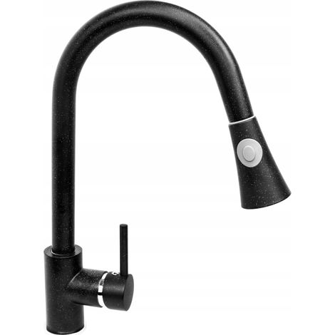 Mitigeur de Cuisine Granitan Snake Bec Extractible Noir Granit 1 Pièce (1/5)