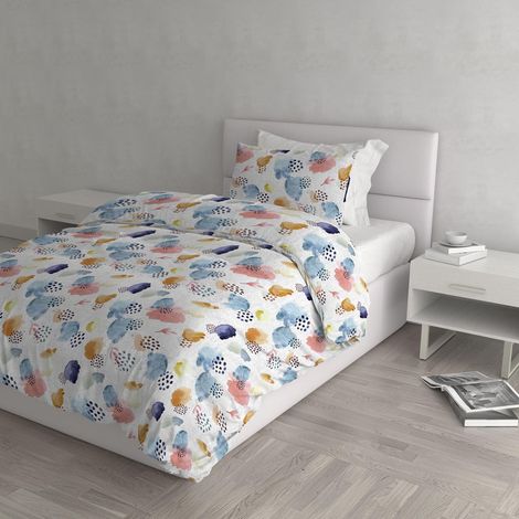 Parure Housse de Couette imprimée, Microfibre, Colibri Square et Demi (1/3)