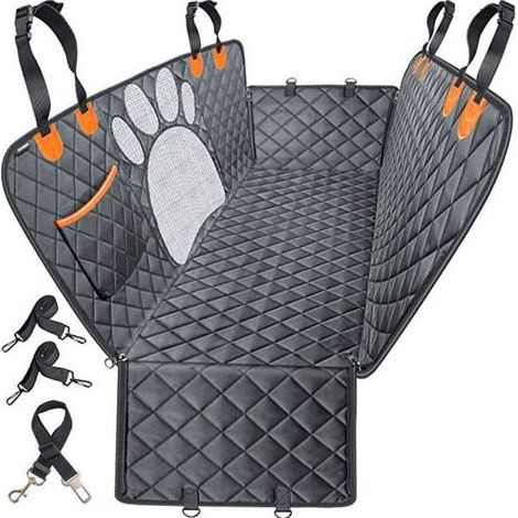 Housse de Siège pour Chien Housse Banquette Arrière Antidérapant et Imperméable avec Fermeture à Glissière Extérieure Chien Housse de Protection de Coffre Universelle pour Voitures 135X148 c (1/5)