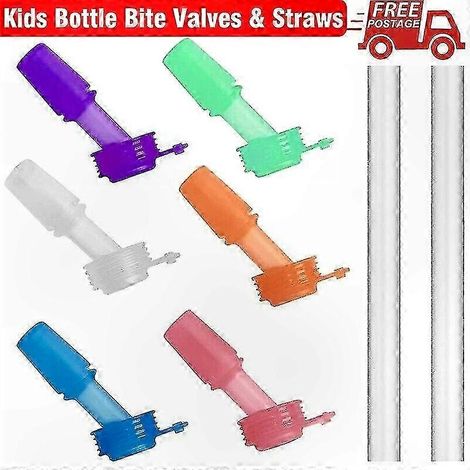 Valves à mordre pour gourdes enfants - Compatibles avec tous les bouchons à paille et contenants de la gamme Eddy (blanc) (1/4)