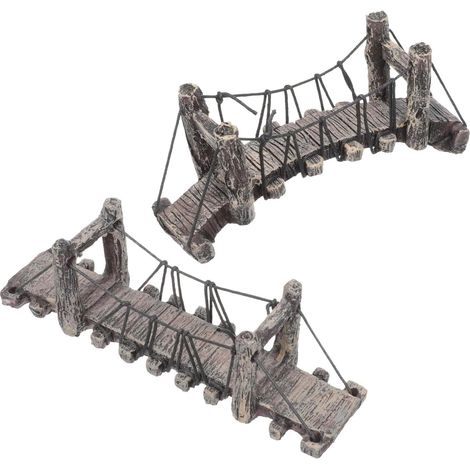 2stücke Small Gartenbrücke Kunstharz Dekoration Für Mini