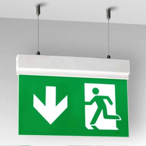 Luz de emergencia LED SIGN Suspendida SL2, Blanco frío