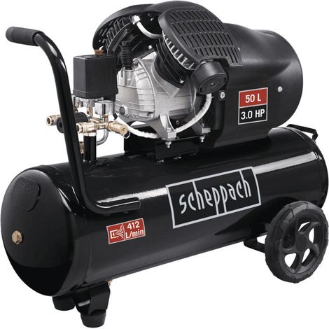 Compresseur 50L SCHEPPACH HC53DC Black Edition - bicylindres 2200W (1/2)