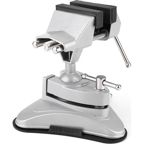 Bohrständer aus Aluminiumlegierung, 360° drehbarer Schraubstock mit 70-mm-Backen, Tischhalterung für Werkbank und Holzbearbeitung (1/3)