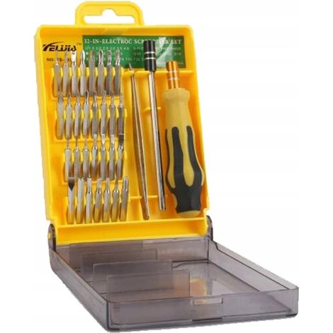 Juego de herramientas de servicio 32 en 1, destornilladores Torx de precisión, estuche GSM (1/4)