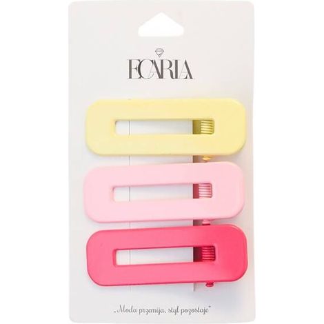 Ecarla Haarspangen-Set, groß, Pastellfarben, SP306, 3-teilig