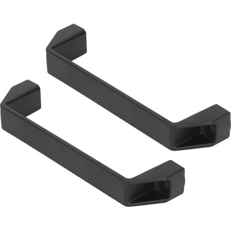 Poignée de porte moderne 2 pièces, entraxe 180 mm, alliage d'aluminium haute résistance, poignée de tirage noire pour meuble et portail (1/5)