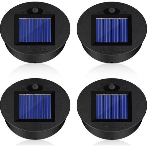 4-teiliger Ersatz für Solarleuchten, Ersatzabdeckung für Solarpanel-Laterne, Ersatzoberteil für Solarleuchten, für Solarlaternen, Solar-Gartenleuchten und Heimwerkerarbeiten (7 cm)