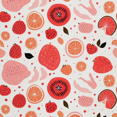 Tissu d'ameublement extérieur Oxford - Motif fruits DX6452 (1/5)