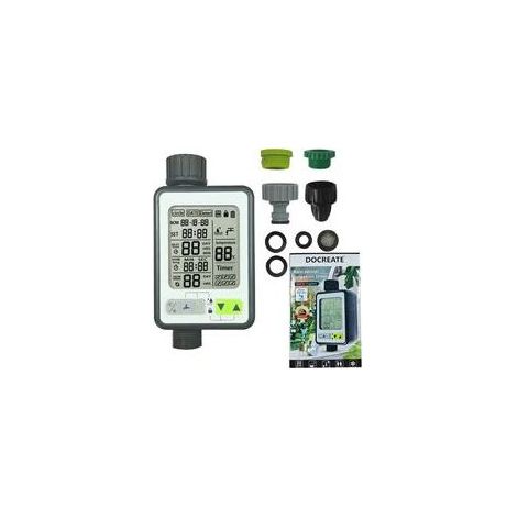Programmateur d'arrosage intelligent pour Jardin avec Capteur de Pluie - Minuterie d'Eau Automatique - 3 modes, réglage durée/date, protection batterie,anti-pluie (1/5)