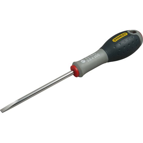 Tournevis Fente En Acier - Lame En Acier - Sablage De L'Empreinte - Poignée Soft Grip - Liaison Quasi Incassable - Finition Anticorrosion (1/2)