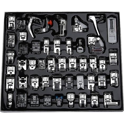 Ensemble de pieds presseurs professionnels pour machine à coudre 48 pièces pour Brother, Babylock, Singer, , Elna, , New Hom (1/3)