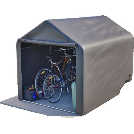 Garaje para bicicletas, material resistente a la intemperie, diseño espacioso, verde militar. (1/2)
