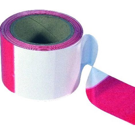 PÖSAMO Absperrband rot/weiß 80mmx 66m Ring (1/2)