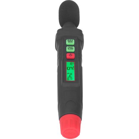 HT64 Schallpegelmesser, tragbares Geräuschmessgerät 30dB130dB, hintergrundbeleuchtetes Display, Mini-Digital-Schallpegelmesser, kompakt für den professionellen und privaten Gebrauch. (1/5)