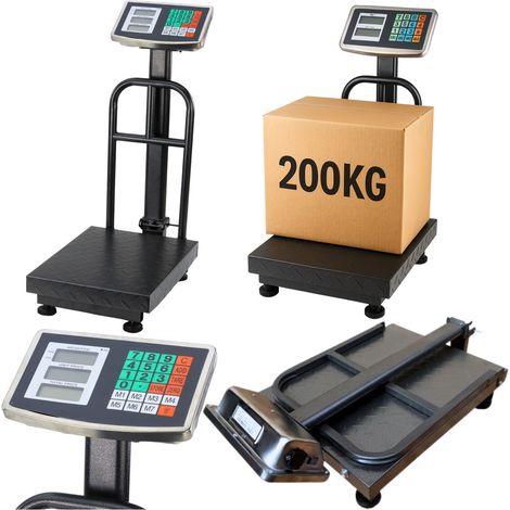 Bilancia elettronica a piattaforma LCD per magazzino, precisione fino a 20 g, portata massima 200 kg. (1/5)
