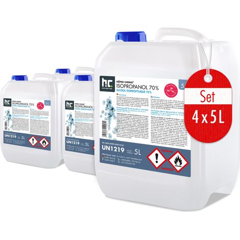 4x 5 L Isopropanol 70%