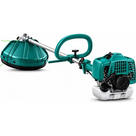 Decespugliatore a Scoppio 52cc 2 Tempi Motore Potente Euro V per Erba Alta, Rovi e Sterpaglie con Lama e Filo Nylon, Asta Dritta Professionale