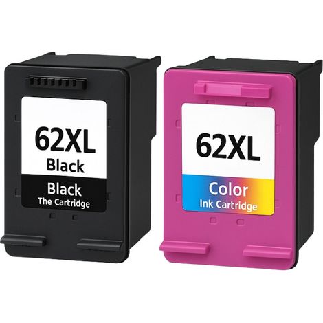 Pack de Cartouches Compatibles HP 62XL pour Imprimantes Envy 5540 e-All-in-One à 7645 & OfficeJet 200 à 8045