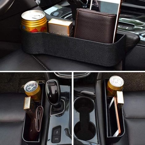 Porte Gobelet Voiture Rangement Voiture Siège de Voiture Organisateur Avant Voiture Organisateur Siège, Right+ left (1/4)