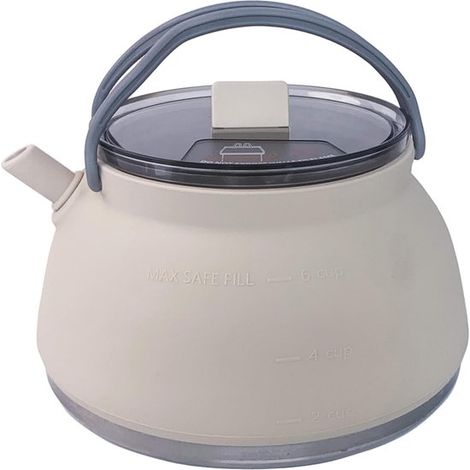 Botella de agua portátil y plegable de silicona y acero inoxidable – 1,5 litros, con asa – perfecta para picnics, acampadas y viajes. (1/5)