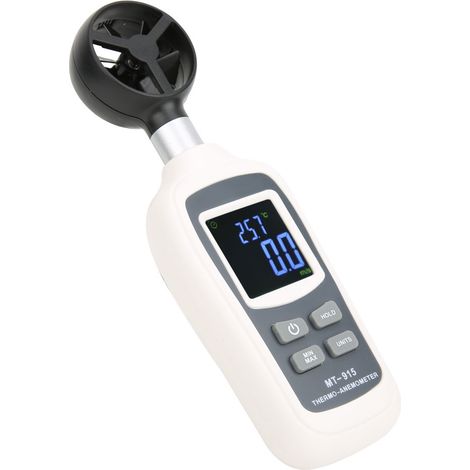 MT-915 Digitales tragbares Anemometer, Windgeschwindigkeitsmesser, Windtemperaturmesser, Thermometer (1/5)