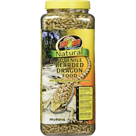 Zoo Med Natural Juvenile Bearded Dort Food, mangime per semi di barba, 567 g, con vitamine e minerali (1/3)