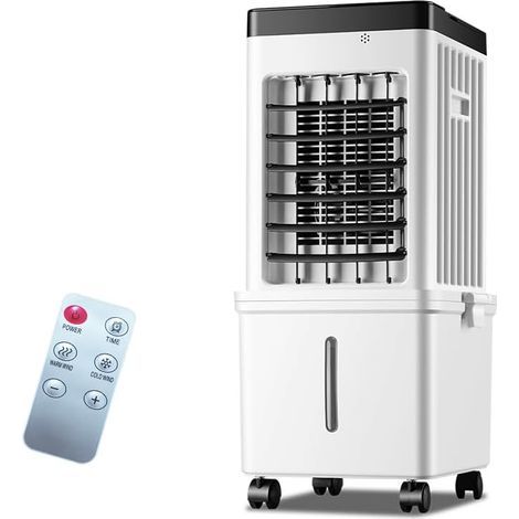 Refroidisseur d'air 3 en 1 avec télécommande – Réservoir 15L – 3 vitesses – Refroidissement silencieux 25 dB – Moteur à haut rendement