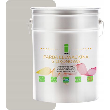 Silikon-Fassadenfarbe Warmgrau, Grauton 10 l (1/5)