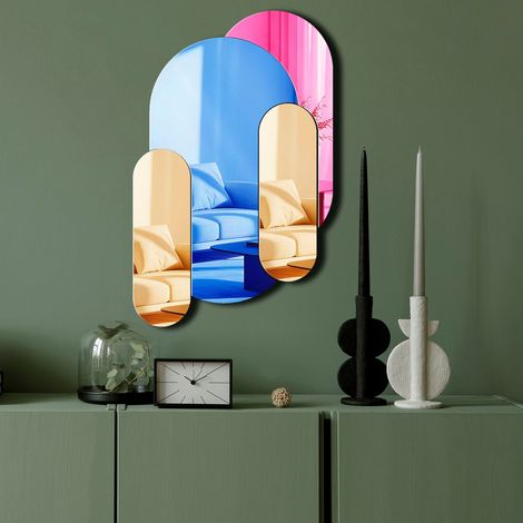 Espejo decorativo, espejo de pared, accesorio para el hogar. (1/3)