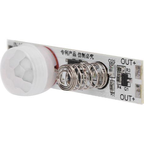 Détecteur de Mouvement Infraroupe pour Placard, Alimentation 3.7-24V DC, Réglable et Économique