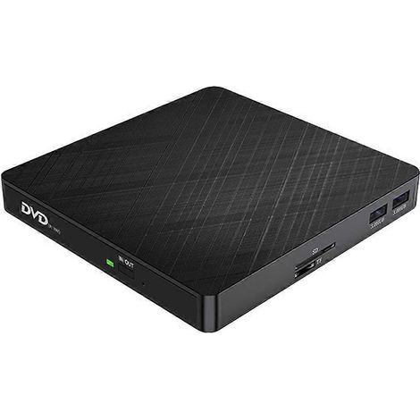 Lecteur DVD externe haute vitesse USB 3.0, lecteur de carte SD pour ordinateur portable, graveur CD-RW fin (1/5)