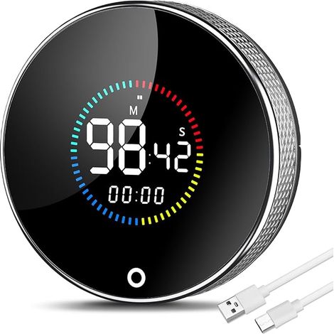 Timer da cucina, timer da cucina digitale magnetico, timer da cucina LED magnetico ricaricabile per la cucina in classe, fitness, ricerca in cucina (1/5)