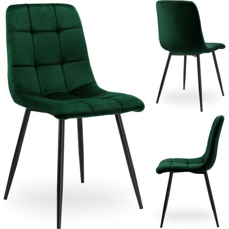 Poltrona DENVER in velluto verde scuro