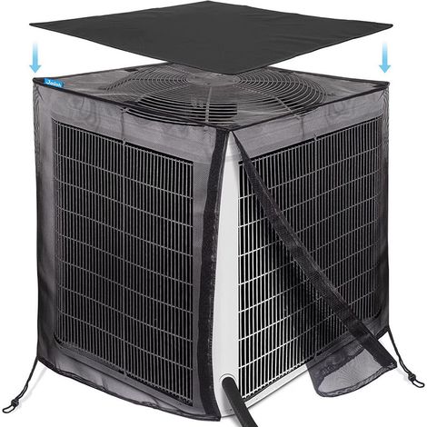 Housse protection climatiseur extérieur universelle, respirante et imperméable, anti-poussière, amovible, pour unités extérieures toutes saisons et usage longue durée, 67x67x73cm (1/5)