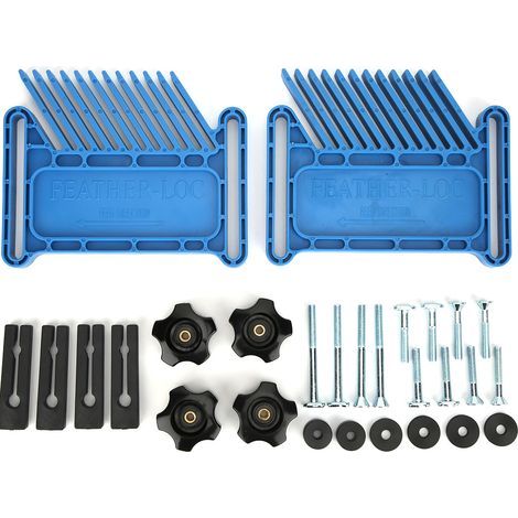 Planche à plumes pour le travail du bois, carré inversé, accessoires pour outils électriques, chanfrein Unique, rainure carrée, Style B bleu (1/5)