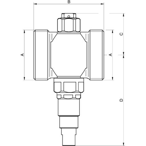 Valvola antigelo per pompa di calore cal 1"1/2. DN 40 - G 1"1/2 M. BOME D051122G  Acciaio inox (1/2)