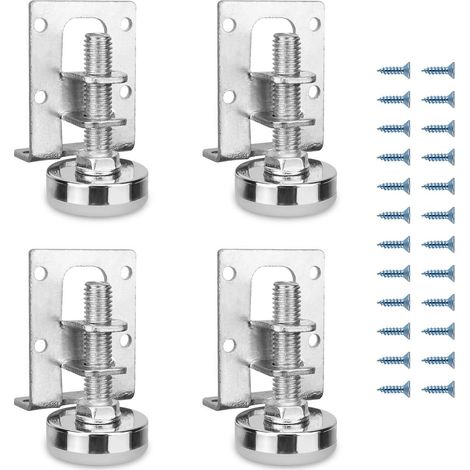 Jiajia AI, Lot de 4 Pieds de Meuble RéGlables en, Acier pour jardin, terrasse et extérieur (1/5)