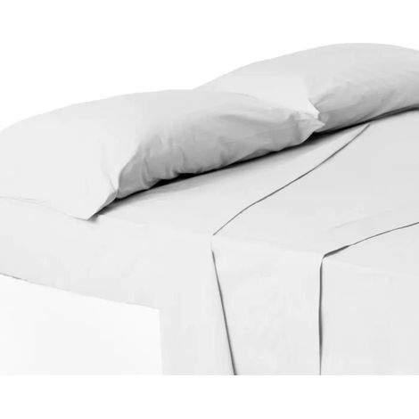Taie d'oreiller (lot de 2) - JUANIO - 85 x 45 cm - Blanc - 52% polyester/48% coton 114 g/m² - Anti-acariens