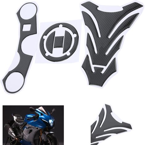 Kit d'autocollants en fibre de carbone pour réservoir et bouchon de réservoir de carburant SUZUKI GSXR GSX-R 600 750 1000 K1 K3 K5 K6 K7 K8 K11 (1/5)