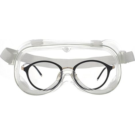Lunettes de sécurité, lunettes de protection, résistantes aux éclaboussures et aux impacts, verres antibuée avec aération et protection UV. (1/2)