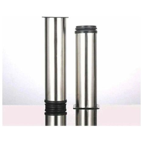 NALOOKAMIC Lot de 4 pieds de meuble en acier inoxydable réglables en hauteur de 25 cm, idéal pour canapé, table, armoires. (1/3)