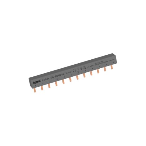 Legrand - Peigne d'alimentation tu00e9trapolaire - 12 modules Pour bornes u00e0 vis - Ru00e9f : 404954 (1/3)