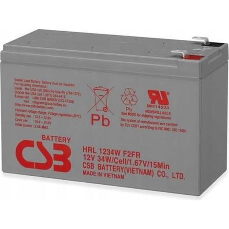 Batterie gel CSB HRL1234WF2 12V 9Ah Long Life (8l)