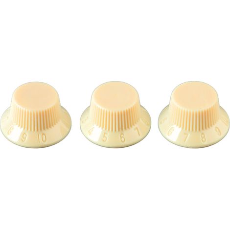 Bouton de réglage du volume et de la tonalité d'une guitare basse, capuchon, capuchon de potentiomètre, jaune crème (1/5)