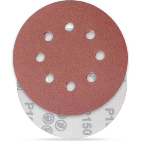 150 Schleifscheiben, Schleifscheiben, Körnung 125 mm, ideal zum Schleifen/Polieren/Entrosten, HSDPS5M100, 100er-Packung (1/4)