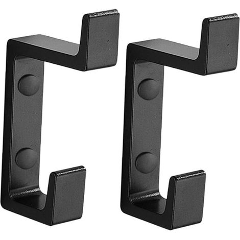 Crochet Double - Aluminium - Pour Porte Et Mur - Salle De Bain Garage Atelier - Lot De 2 (1/5)