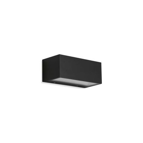 Moderne schwarze LED-Außenwandleuchte, Schutzart IP44 – 12 W, 1200 lm, 4000 K neutralweißes Licht – Design aus Metall und Glas für Fassaden, Haustüren oder Terrassen – 20.000 Stunden Lebensdauer (1/5)