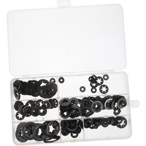 d assortiment de 260 pièces de fixations dentelées en acier (1/5)